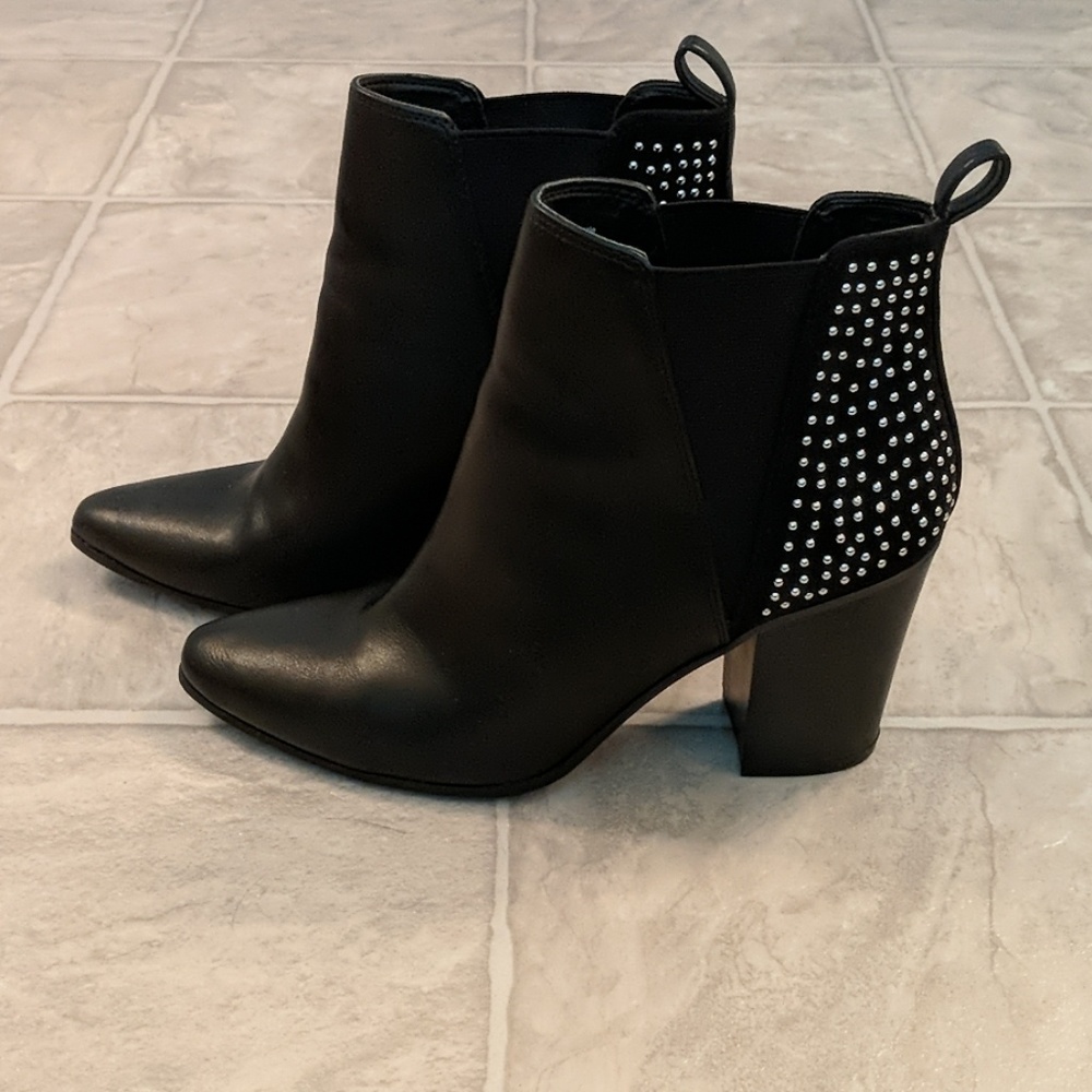 Studded Leather Booties